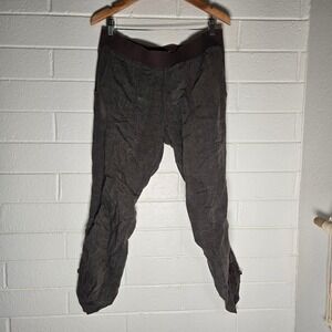 Toad&Co Dark Brown Elastic-Waist Casual Trousers